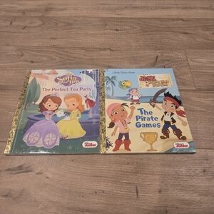 Disney Junior 2pc little golden book summer reading set Sofia & jake